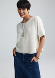 SLOANA Textured hemp & cotton blouse