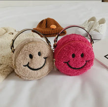 Load image into Gallery viewer, Smiley face plush crossbody