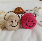 Smiley face plush crossbody