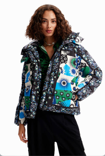 Padded patchwork jacket