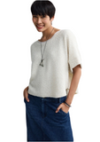 SLOANA Textured hemp & cotton blouse