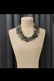 Multi Strand Beaded Pearl Collar Necklace