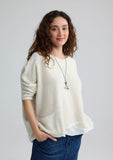 DAKOTA Textured hemp & cotton blouse