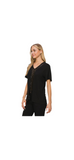 Sequin Inset Short Sleeve Top