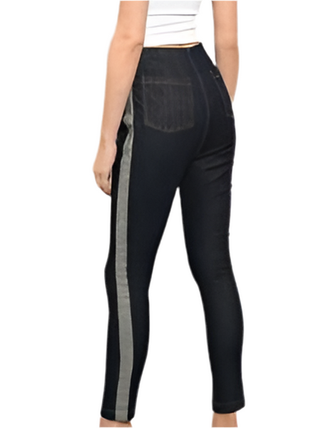 High waisted zipper closure skinny pants junior