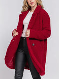 Long Sleeve Double Breasted Teddy Coat