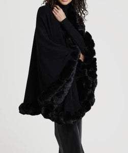 Luxury Thick Solid Faux Trimmed Fur Detailed Open Silhouette