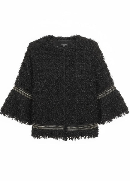Fuzzy Black Jacket Women
