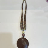 Orange Necklace Animal Print