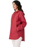 Nikki JonesWaterproof hooded shirttail rain jacket S66014-505 S26