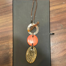 Load image into Gallery viewer, Orange Necklace Animal Print