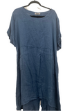Back Buttons Down Linen Dress