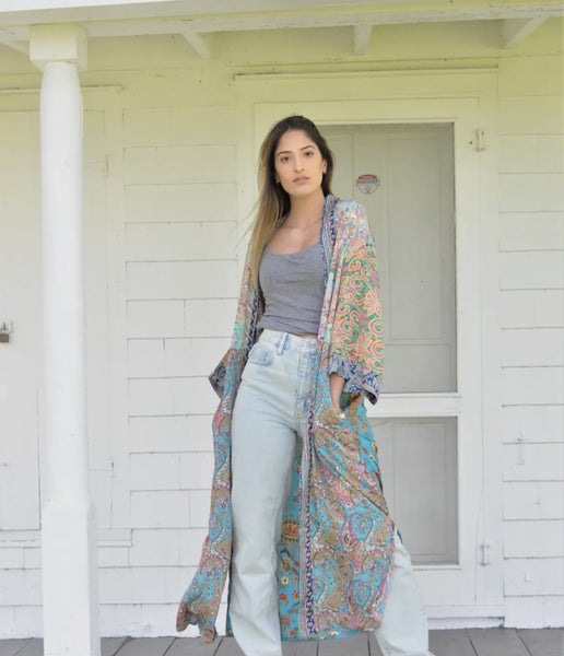 Couture Mixed Print Kimono