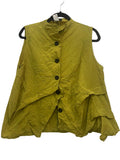 Reina Lee Crinkle Vest - Chartreuse Crinkled