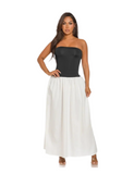 Colorblock Tube Maxi Dress