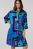 Color Block 3/4 Sleeve Dress