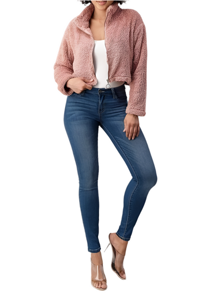 Crop Jacket Sweet and Soft Zip Up