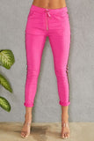 Green Red Ribbon Side Stripe Jogger Fuschia