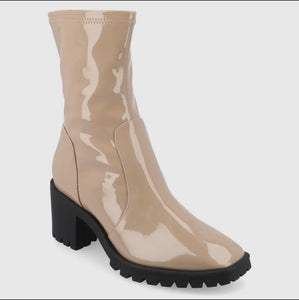 Tru Comfort Booties Patent Leather Heels