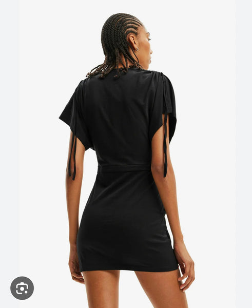 Arty face T-shirt dress women