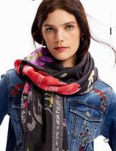Load image into Gallery viewer, Floral patchwork rectangular foulard