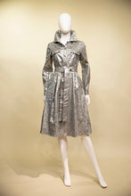 Load image into Gallery viewer, Cotton Foil Finished Denim Trench Coat