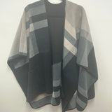 Multi Color Poncho Reversible