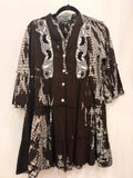 Papa Embroidered Bell Sleeves Dress