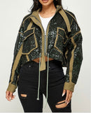 Sequin Olive Jacket