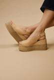 Agnes’s Beige Sandals Genuine Leather