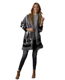 Aztec Cardigan With Fringe Fall