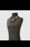 Multi Strand Beaded Pearl Collar Necklace