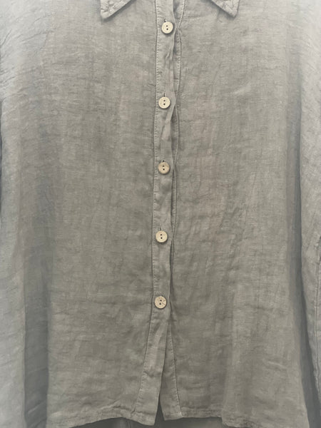 Linen Button Down Blouse -women