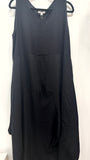 LINEN Balloon Dress With Asymmetrical Bottom L5938