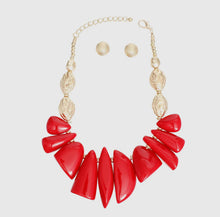 Load image into Gallery viewer, Statement Necklace Earrings Set