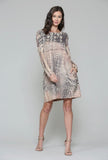 Suede Round Dress with Pockets
