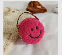 Load image into Gallery viewer, Smiley face plush crossbody