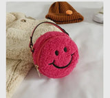 Smiley face plush crossbody
