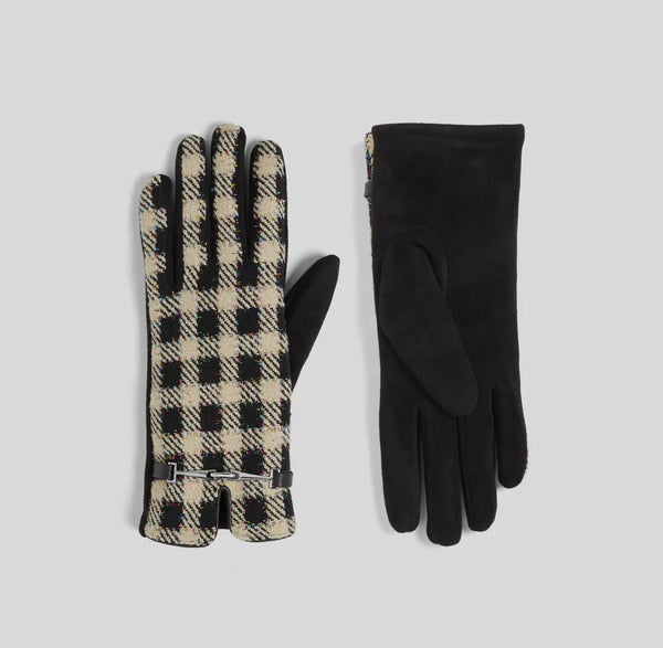 Glitzy Checkered Touchscreen Gloves