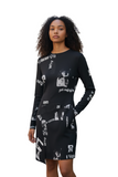 SHORT NEWSPAPER DRESS