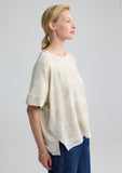 BLAIR Textured hemp & cotton blouse