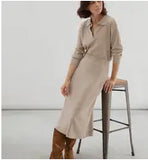 Ribbed Knit Midi Skirt