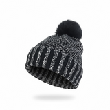 Metallic Gold Shimmer Knitted Trooper Beanie