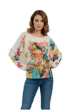 3/4 sleeve knitted sweater