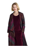Panora Stripe Memory Fabric Open Duster