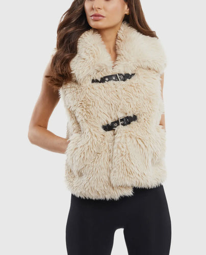 Luxurious faux fur vest