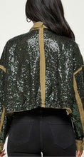 Load image into Gallery viewer, Sequin Olive Jacket