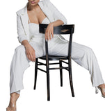 Heavy Knit White Blazer