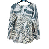 V-Neck Sweater with Pattern, Long Sleeve
