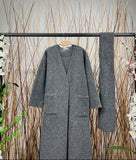 Long Coat and Scarf w/ Functional Pockets